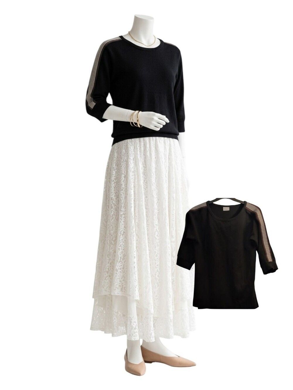 Dries Van Noten Striped Black Top M